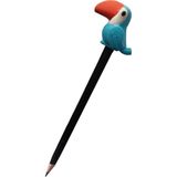 Artlantis Papagan Başlıklı Kurşun Kalem 1 Adet Cem Dolphin Papagan Figürlü Kurşun Kalem Siyah Renk Hediye Kurşun Kalem - Mavi - Standart