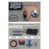 Artlantis Paralel Basit Elektrik Devresi 1 Paket Deney Seti Eğitici Elektrik Devresi Duy Ampul Anahtar Pil Yatağı - Çok Renkli - Standart