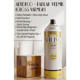 Artlantis Parlak Vernik 400 ml Sprey 1 Adet Artdeco Kalıcı Şeffaf Koruma Iç ve Dış Mekan Akrilik Çizilmeye Karşı Dayanıklı Kalıcı - Çok Renkli