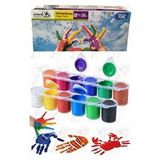 Artlantis Parmak Boya 12 Renk 1 Adet Fix Point 25 Ml 12 Li Parmak Boyası Resim Dersi Su Bazlı Resim Okul Öncesi Kreş Anasınıfı Çok Renkli