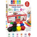 Artlantis Parmak Boya 12 Renk 1 Adet Südor 25 ml 12 Li Parmak Boyası Resim Dersi Su Bazlı Resim Okul Öncesi Kreş Anasınıfı - Çok Renkli - Standart