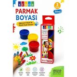 Artlantis Parmak Boya 3 Renk 1 Adet Südor 25 ml 3 Lü Parmak Boyası Resim Dersi Su Bazlı Resim Okul Öncesi Kreş Anasınıfı - Çok Renkli - Standart