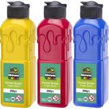 Artlantis Parmak Boyası 250 gr 3 Adet Çocuklar Için Yıkanabilir Parrmak Boya Okul Hobi Kreş Etkinlik Kırmızı Sarı Mavi - Karışık-Çok Renkli - Standart
