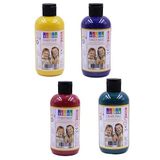 Artlantis Parmak Boyası 250 Gr 4 Adet Çocuklar İçin Yıkanabilir Parrmak Boya Südor Okul Hobi Kreş Etkinlik Kırmızı Sarı Mavi Yeşil