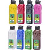 Artlantis Parmak Boyası 250 gr 8 Adet Çocuklar Için Yıkanabilir Parrmak Boya Okul Hobi Kreş Etkinlik Kırmızı Sarı Mavi Yeşil - Karışık-Çok Renkli - Standart