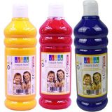 Artlantis Parmak Boyası 500 gr 3 Adet Çocuklar Için Yıkanabilir Parrmak Boya Südor Okul Hobi Kreş Etkinlik Kırmızı Sarı Mavi - Karışık-Çok Renkli - Standart
