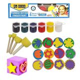 Artlantis Parmak Boyası Ponpon Sünger Tampon Fırça Küp Eva Sünger Baskı Seti 23 Parça 1 Paket Artlantis Parmak Boyası Baskı Seti 1 Paket