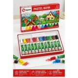 Artlantis Pastel Boya 12 Renk 1 Paket Fixpoint Pastel Boya 12 Li Karton Kutulu Parlak Canlı ve Örtücü Renkler - Çok Renkli