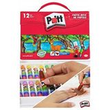 Artlantis Pastel Boya 12 Renk Plastik Çantalı 1 Adet Tutucu Hediyeli Pritt Pastel Boya 12 Li Çantalı Canlı Renkler Çok Renkli