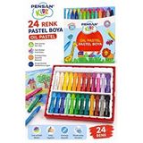 Artlantis Pastel Boya 24 Renk 1 Paket Pensan Pastel Boya 24 Lü Karton Kutulu Parlak Canlı ve Örtücü Renkler - Çok Renkli