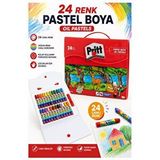 Artlantis Pastel Boya 24 Renk 1 Paket Pritt Pastel Boya 24 Lü Çantalı Parlak Canlı ve Örtücü Renkler Resim Okul Sınıf Öğrenci - Çok Renkli