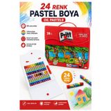 Artlantis Pastel Boya 24 Renk 1 Paket Pritt Pastel Boya 24 lü Çantalı Parlak Canlı ve Örtücü Renkler Resim Okul Sınıf Öğrenci