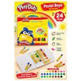 Artlantis Pastel Boya 24 Renk Plastik Çantalı 1 Paket Play-Doh Pastel Boya 24 lü Çantalı Parlak Canlı ve Örtücü Renkler