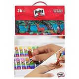 Artlantis Pastel Boya 36 Renk Plastik Çantalı 1 Adet Tutucu Hediyeli Pritt Pastel Boya 36 Lı Çantalı Canlı Renkler Çok Renkli