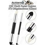 Artlantis Pastel Dağıtıcı Gölgelendirme Kalemi 2 Li 1 Paket Sünger Keçe Eskiz Karakalem Kaynaştırma Kalemi Dağ - Beyaz