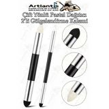 Artlantis Pastel Dağıtıcı Gölgelendirme Kalemi 2 Li 1 Paket Sünger Keçe Eskiz Karakalem Kaynaştırma Kalemi Dağ