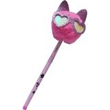 Artlantis Peluş Kedi Gözlüklü Figürlü Yumurtlayan Kalem 1 Adet Kedi Gözlük Şekilli Yumurtlayan Kalem Hediye Kalem Tüylü Sevimli Kalem - Fuşya