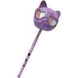 Artlantis Peluş Kedi Gözlüklü Figürlü Yumurtlayan Kalem 1 Adet Kedi Gözlük Şekilli Yumurtlayan Kalem Hediye Kalem Tüylü Sevimli Kalem - Lila
