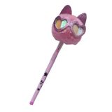 Artlantis Peluş Kedi Gözlüklü Figürlü Yumurtlayan Kalem 1 Adet Kedi Gözlük Şekilli Yumurtlayan Kalem Hediye Kalem Tüylü Sevimli Kalem (Pembe)