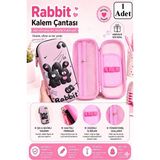 Artlantis Pembe Kabartmalı Bölmeli Kalemlik 1 Adet P-5922 Kız Çocuk Okul Kalem Kutusu 3 Boyutlu Sevimli Karikatür Hediyelik - Beyaz