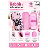 Artlantis Pembe Kabartmalı Bölmeli Kalemlik 1 Adet P-5922 Kız Çocuk Okul Kalem Kutusu 3 Boyutlu Sevimli Karikatür Hediyelik - Gri