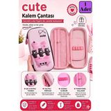 Artlantis Pembe Kabartmalı Bölmeli Kalemlik 1 Adet P-5922 Kız Çocuk Okul Kalem Kutusu 3 Boyutlu Sevimli Karikatür Hediyelik - Lila