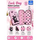 Artlantis Pembe Kabartmalı Bölmeli Kalemlik 1 Adet P-5922 Kız Çocuk Okul Kalem Kutusu 3 Boyutlu Sevimli Karikatür Hediyelik - Mavi