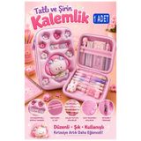 Artlantis Pembe Kabartmalı Bölmeli Kalemlik 1 Adet P-5984 Kız Çocuk Okul Kalem Kutusu 3 Boyutlu Fermuarlı Hedi