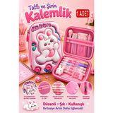Artlantis Pembe Kabartmalı Bölmeli Kalemlik 1 Adet P-5984 Kız Çocuk Okul Kalem Kutusu 3 Boyutlu Fermuarlı Hediyelik - Kırmızı