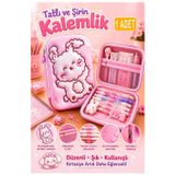 Artlantis Pembe Kabartmalı Bölmeli Kalemlik 1 Adet P-5984 Kız Çocuk Okul Kalem Kutusu 3 Boyutlu Fermuarlı Hediyelik