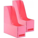 Artlantis Pembe Magazinlik Demonte Plastik 2 Adet Plastik Kutu Klasörü Magazinlik A4 Dosya ve Masa - Genel