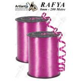 Artlantis Pembe Rafya Şerit Kurdela 2 Adet 8mm 200 Metre Rabant Rafya Renkli Hediye Paketleme İpi Kurdela Balon Bağlama Ponpon