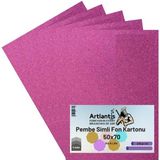 Artlantis Pembe Simli Karton 50X70 5 Adet Artlantis Simli Karton Pembe 5 Adet 50*70 - standart