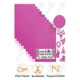 Artlantis Pembe Simli Karton A5 15x20 cm 10 lu 1 Paket Simli Fon Kartonu Parıltılı Kağıt Anasınıfı Kreş Etkinlik Proje