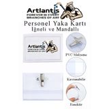 Artlantis Personel Şeffaf Yaka Kartı İğneli ve Mandallı 10 Adet Pvc Yaka Kartlığı Kimlik Korumalı Büro Ofis Ok