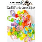 Artlantis Plastik Çengelli Iğne 250 Li 1 Paket Örgü Ayracı Renkli Oval Çengelli Iğne Klips Ilmek Sabitleyici Belirleyici Ip Tutucu - Çok Renkli - Standart