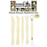 Artlantis Plastik Ebeşuar Seti 5 Li 1 Paket Plastik Modelleme Modelaj Seti Kil Seramik Oyma Modelleme Kalemi Seti