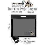 Artlantis Plastik Fermuarlı Proje Dosyası 25x35 cm 1 Adet Tutmaçlı 28x38 cm Resim ve Proje Ödev Dosyası El Tut