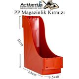 Artlantis Plastik Magazinlik 1 Adet Plastik Kutu Klasörü Magazinlik A4 Dosya ve Masa Düzenleyici Sınıf Ev Ofis Kırmızı