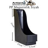 Artlantis Plastik Magazinlik 1 Adet Plastik Kutu Klasörü Magazinlik A4 Dosya ve Masa Düzenleyici Sınıf Ev Ofis Siyah