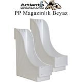 Artlantis Plastik Magazinlik Beyaz 2 Adet Plastik Kutu Klasörü Magazinlik A4 Dosya ve Masa Düzenleyici Sınıf Ev Ofis - Standart