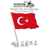 Artlantis Plastik Otofors Bayrak 30x45 cm 1 Adet Konvoy ve Araç Bayrağı Cama Takılan Bayrak Türk Bayrağı Oto Fors