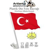 Artlantis Plastik Otofors Bayrak 30X45 cm 2 Adet Konvoy ve Araç Bayrağı Cama Takılan Bayrak Tür - Çok Renkli