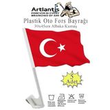 Artlantis Plastik Otofors Bayrak 30x45 cm 5 Adet Konvoy ve Araç Bayrağı Cama Takılan Bayrak Türk Bayrağı Oto Fors