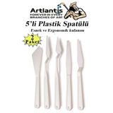 Artlantis Plastik Spatül 5 Li Set Resim Ve Heykel Plastik Spatula Esnek Plastik Palet Bıçağı 2 Paket