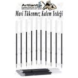 Artlantis Plastik Tükenmez Kalem Yedeği 10 Adet 10.7 cm Tükenmez Kalem İçi Yedek Plastik Tükenmez Kalem İçi Ok