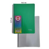 Artlantis PP Orta Boy Spralli Defter 120 Yaprak Kareli 1 Adet 4 Bölümlü Kareli 120 Yaprak Plastik Kapak Spralli Defter (Yeşil)