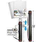 Artlantis Proje Tüpü Dar 1 Adet 35X50 cm Resim Kağıdı 25 Adet Bozuka Proje Tüpü Silindir Proje Tüpü - Renkli - Standart - 35x50cm