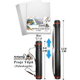 Artlantis Proje Tüpü Dar 1 Adet 50X70 cm Resim Kağıdı 25 Adet Bozuka Proje Tüpü Silindir Proje Tüpü - Renkli - Standart - 50x70cm