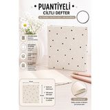 Artlantis Puantiyeli Kare Not Defteri 16X16CM 1 Adet Lizz Sert Kapak 120 Yaprak Ciltli Çizgisiz Özel Anı Günlük Defteri - Beyaz